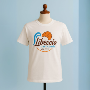 T Shirt Pasticceria Libeccio con Logo a colori